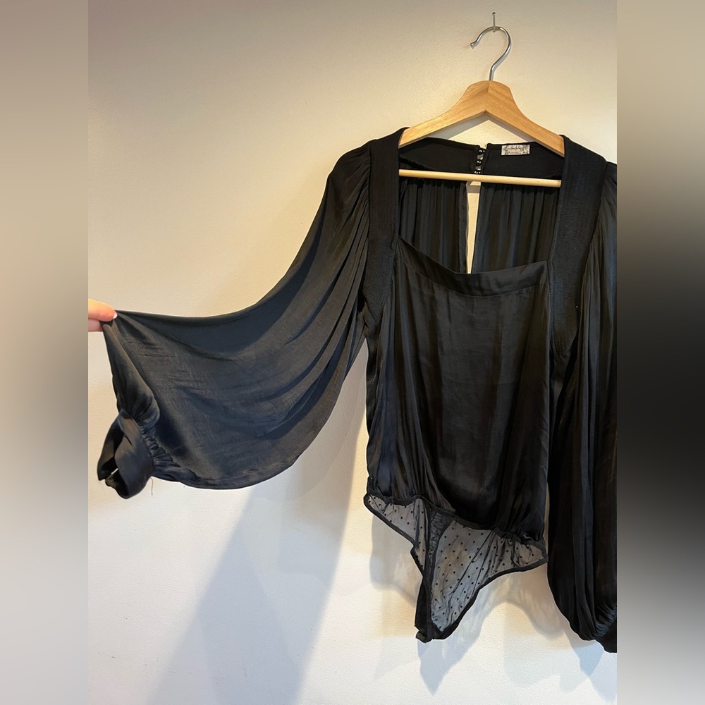 Free People Flowy Blouse Bodysuit XS